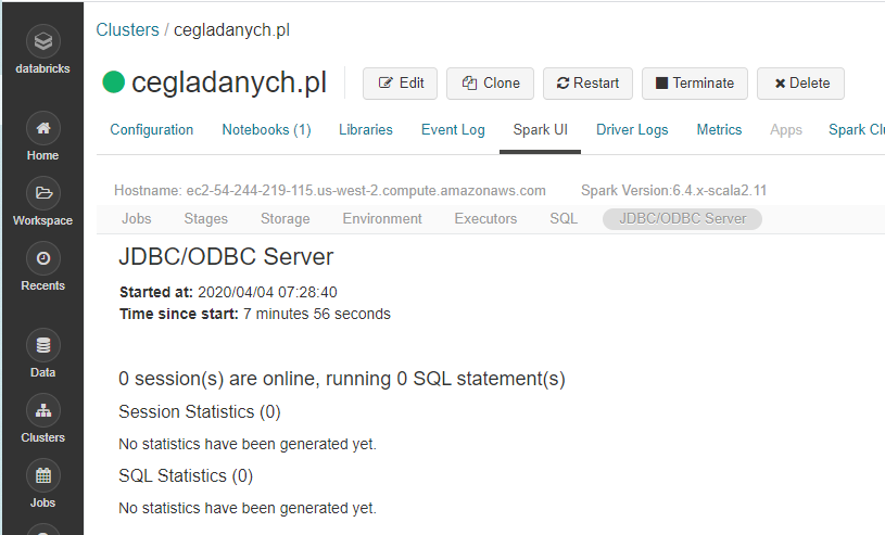SparkUI JDBC