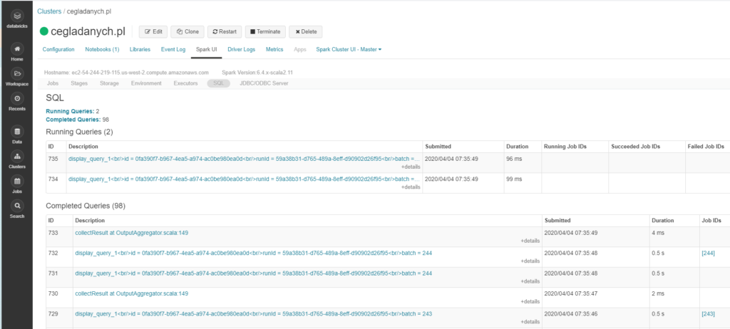 SparkUI SQL
