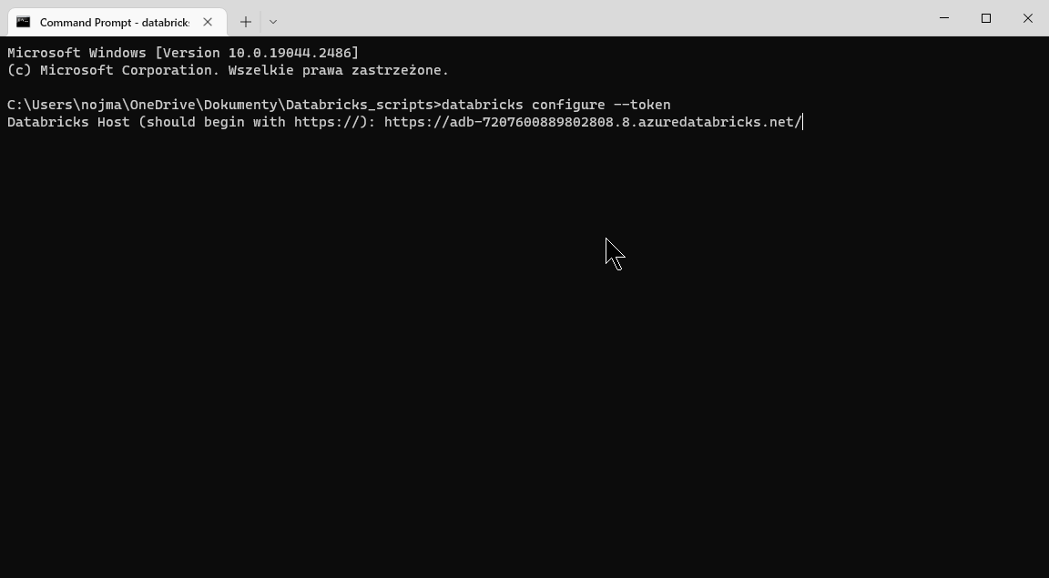 Databricks CLI konfiguracja